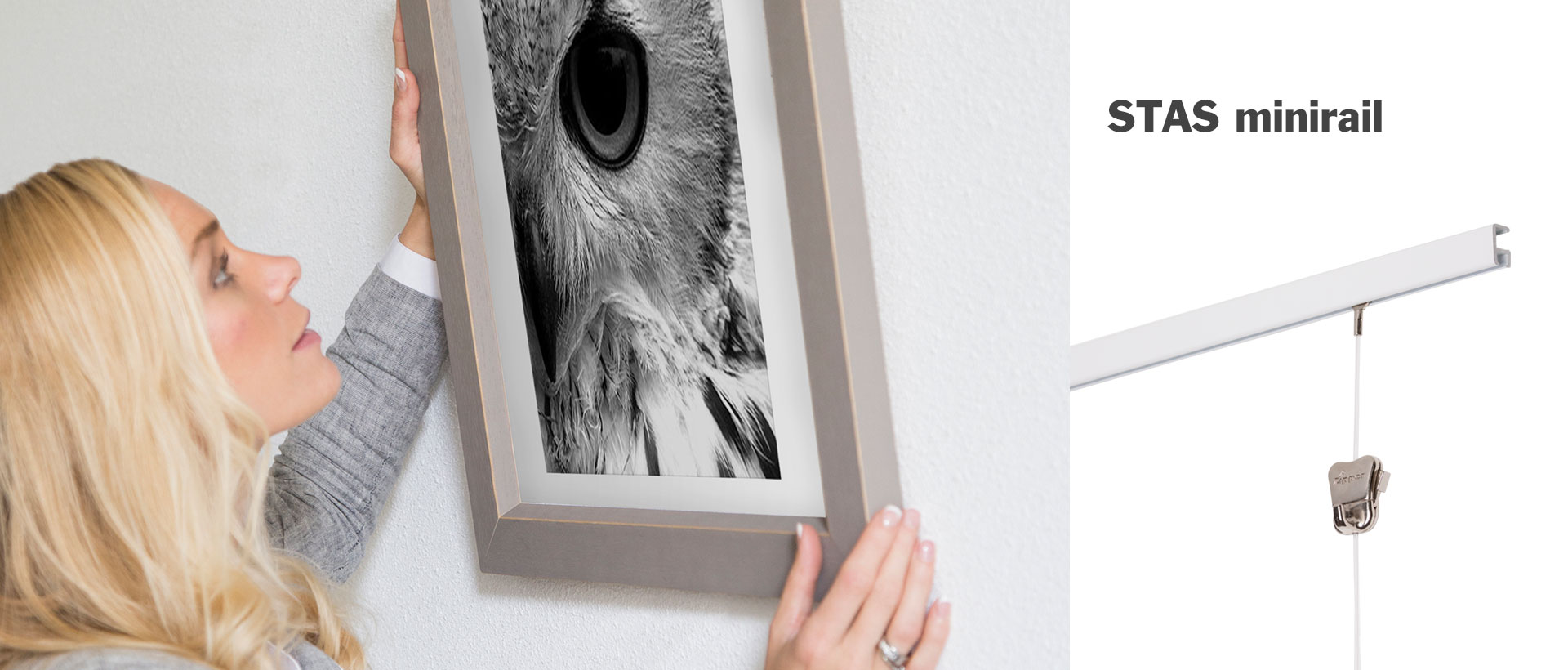 STAS picture hanging systems - Easy picture rail and picture hangers